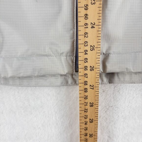 L.L. Bean Jacket Womens Small Gray Rain Hooded Trail Model Under Arm Zip Hiking - Picture 8 of 14